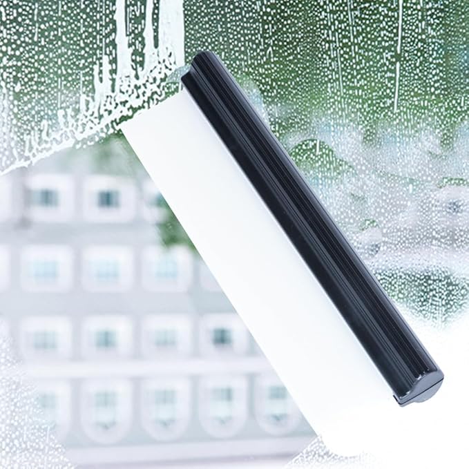 Car Squeegee,12 inch Silicone Automotive Water Wiper for Drying,Flexible Auto T-Bar Water Blade for Car,Windshield,Glass,Window,Bathroom (Black)