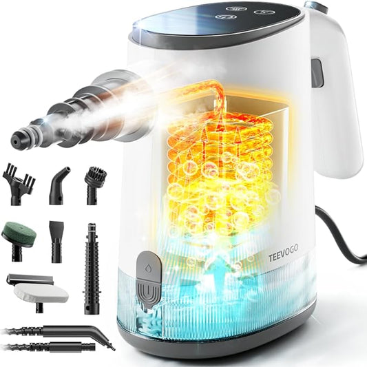 Handheld Steam Cleaner, Pressurized 15s Instant Heat Steam Cleaner for Home, Upgrade 650ML Tank, Lightweight Portable Steamer for Cleaning Kitchen, Grout, Furniture, Couch, Car and Bathroom