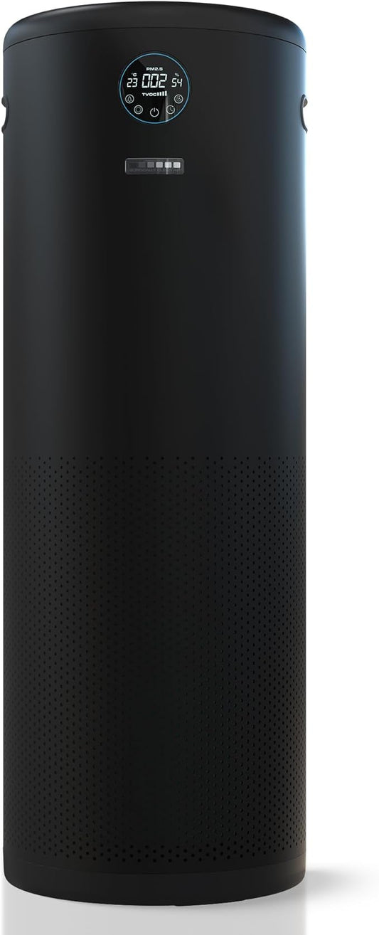 JADE 2.0 - Black - H13 HEPA Air Purifier for Large Rooms - Up to 3800 sq ft - Heavy Duty Home Air Purifier, Filters 99.9% of Odors, Dust, and Smoke - Quiet Air Purifier at 35dB