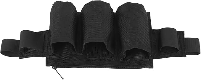 Garden Tool Belt with 6 Pockets & 2 Straps, Waterproof 600D Oxford Fabric, Adjustable Gardening Tool Pouch, Gardening Waist Bag for Outdoor, Camping, Gardening, Cleaning, Housekeeping (Black)
