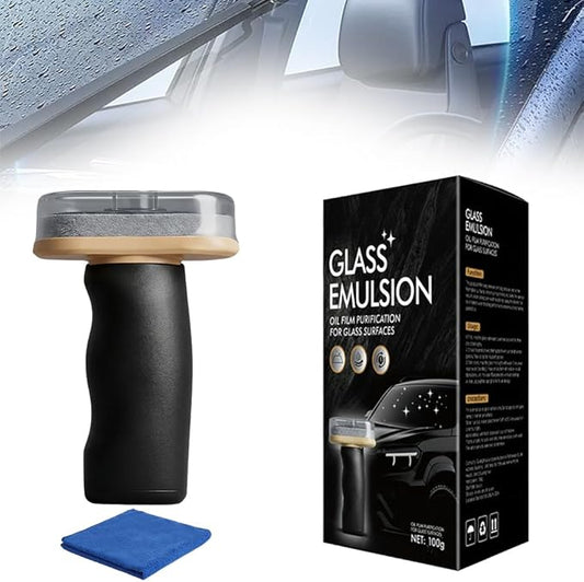 2026 New Handheld Glass Oil-Film Remover, Car Glass Oil Film Cleaner for Improved Visibility, Automotive Oil Film Cleaning Brush, Universal Glass Cleaning Wipe Board (1PCS)