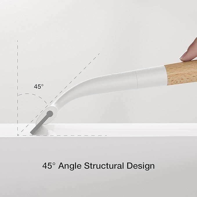 Silicone Shower Squeegee for Glass & Doors, Diveotree Multi-Purpose Squeegee for Bathroom Shower/Windows/Glass/Door, Heavy Duty Scrubber for Car Windshield Cleaning (White, 2pack)