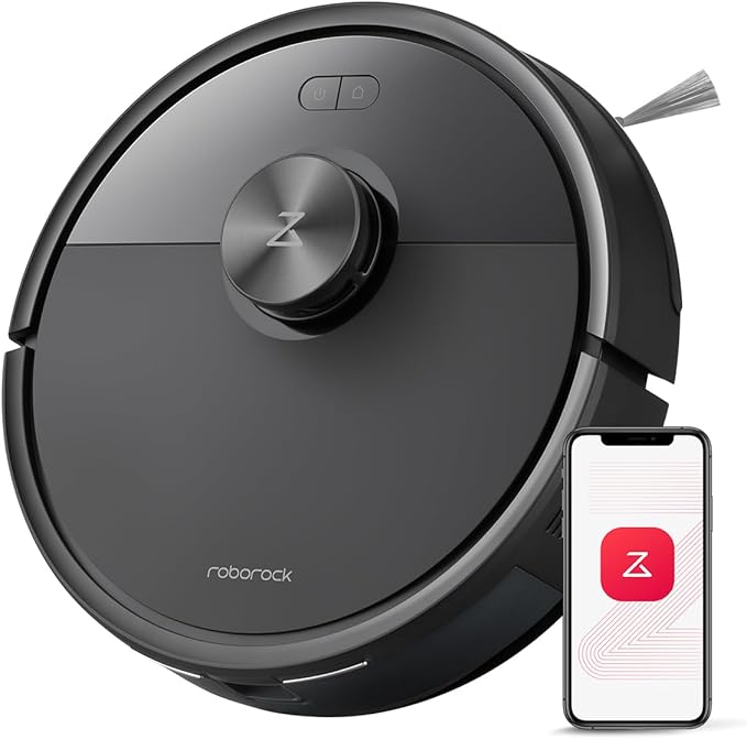 roborock Q7 M5 Robot Vacuum and Mop Combo, 10,000Pa HyperForce Suction, Robotic Vacuum Cleaner, Dual Anti-Tangle System, APP-Controlled Mopping, LiDAR Navigation, for Pet Hair and Carpet, Black
