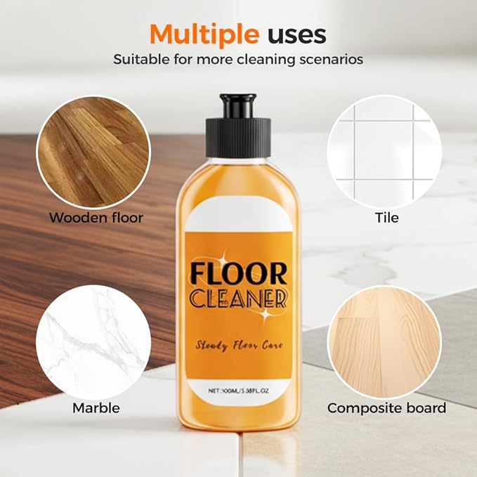 Powerful Stain Removing Floor Cleaner - All-Surface Acid Free Concentrated Formula Enzyme Floor Cleaner for Mopping & Spraying Hardwood, Tile, Vinyl & Laminate Floors | Pet-Safe & Streak-Free (1PCS)