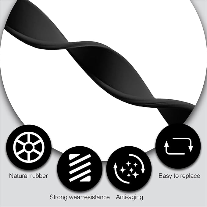 41-Inch High Elasticity Replacement Silicone Squeegee Strips, for Windows Glass Shower Door Cleaning, Durable and Easy to Install