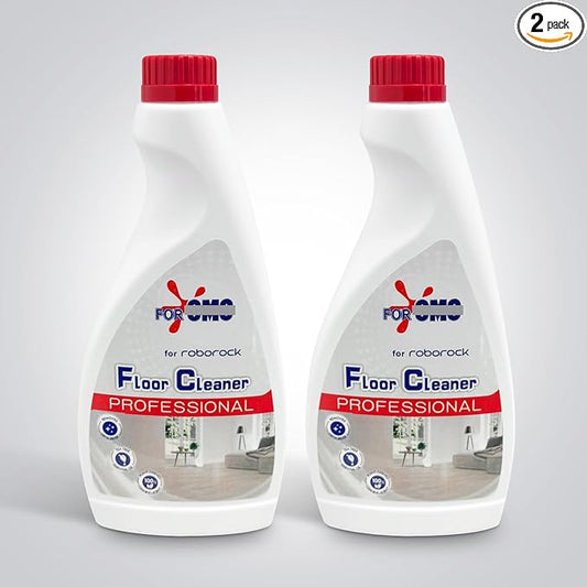 Floor Cleaning Solution 2 Bottles Refill, Fresh Scent, Compatible with Roborock Series & All Robot Vacuums, Eco-Safe, Streak-Free Formula for Hard Floors, Pet & Kid Friendly