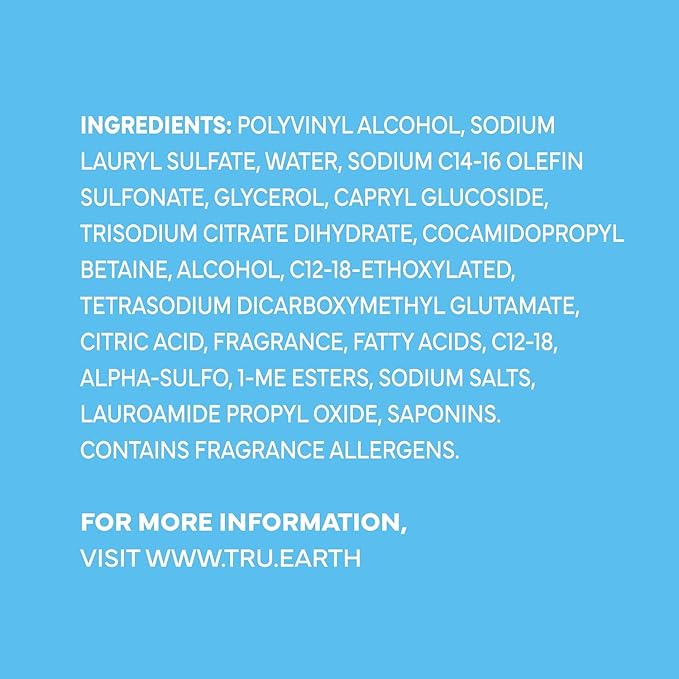 Tru Earth Compact Dry Laundry Detergent Sheets - Up to 64 Loads (32 Sheets) - Paraben-Free - Original Eco-Strip Liquidless Detergen - Fresh Linen | Packaging May Vary