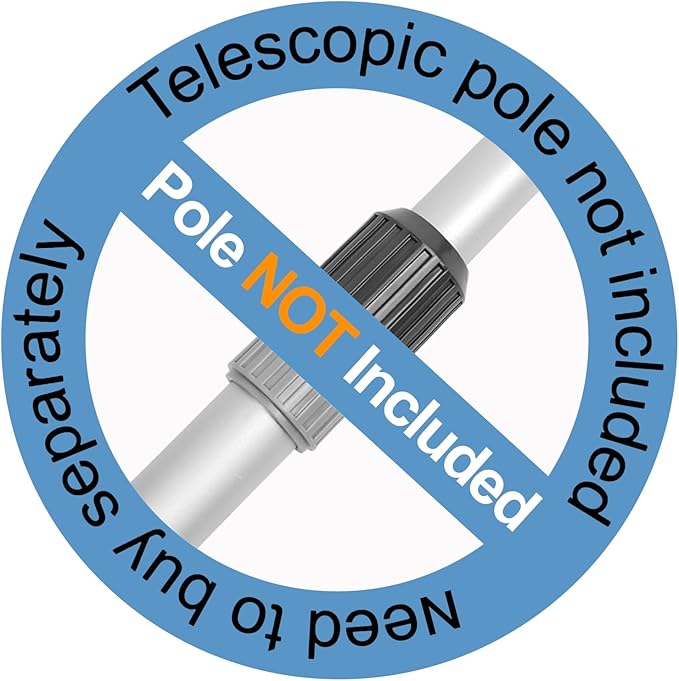 Poolvio Upgraded Pool Cleaning Kit – Weighted Vacuum Head with Wheels, 2-in-1 Pool Brush & Skimmer Net for Easy Debris Removal (No Pole)