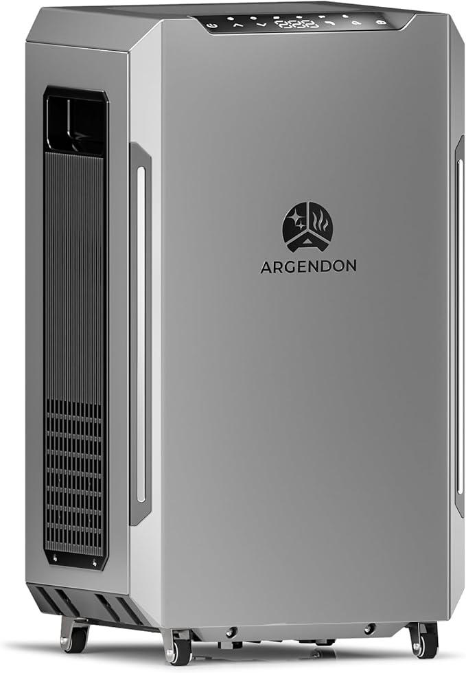 ARGENDON 120 PPD Dehumidifier for Basement, Commercial Dehumidifier with Pump and Drain Hose - High-Capacity Moisture and Humidity Control for Homes, Industrial Use, and Large Space, Sandidry Pro 55C