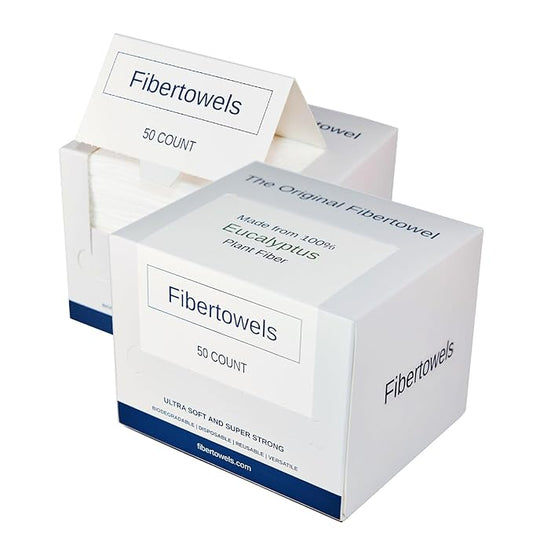 Disposable Face Towels, Ultrasoft & Super Strong, Biodegradable & Reusable Cleansing Wipes, Makeup Remover Wipes, Disposable Clean Towel, 10x12in, New Twin Pack 100 Count (Pack of 2)