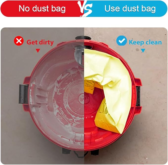 5 Pack 39970 Filter Bags Replacement for CRAFTSMAN 6 and 9 Gallon Shop Vacuums 17584/17590, CMXZVBE39970 Fine Dust Bags