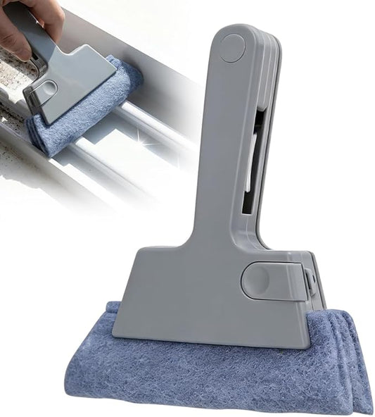 Magic Window Track Cleaner, Window Groove & Track Cleaning Brush Tools Set for Window Lides Gaps Tile Lines Shutter Car Vents (Gray)