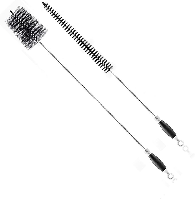 Fuller Brush Dryer Vent and Hose Brush Lint Removal Kit – Includes 27.5" Flexible Vent Brush and 35.5" Dryer Hose Brush with Spiral Bristles for Deep Cleaning