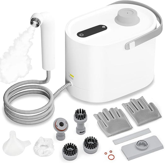 Steam Cleaner for Home, All-in-One Kit Handheld Steamer for Cleaning, 15s Heat-Up, Steam Adjustable, Suitable for Tile, Grout, Window, Bathroom, Kitchen, Fabric