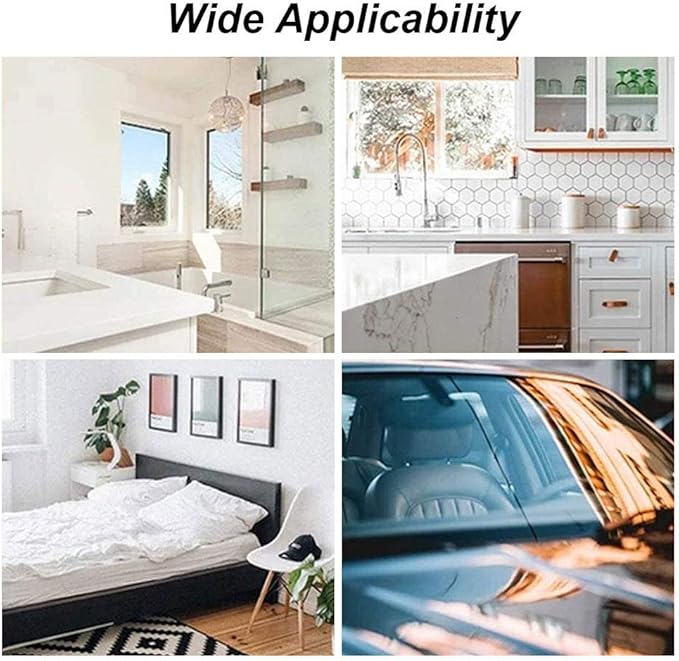 Hand Held Rubber Glass Shower Squeegee with Hanging Hole for Glass Door, Car Windows - Multifunctional Tool [3-Pack]