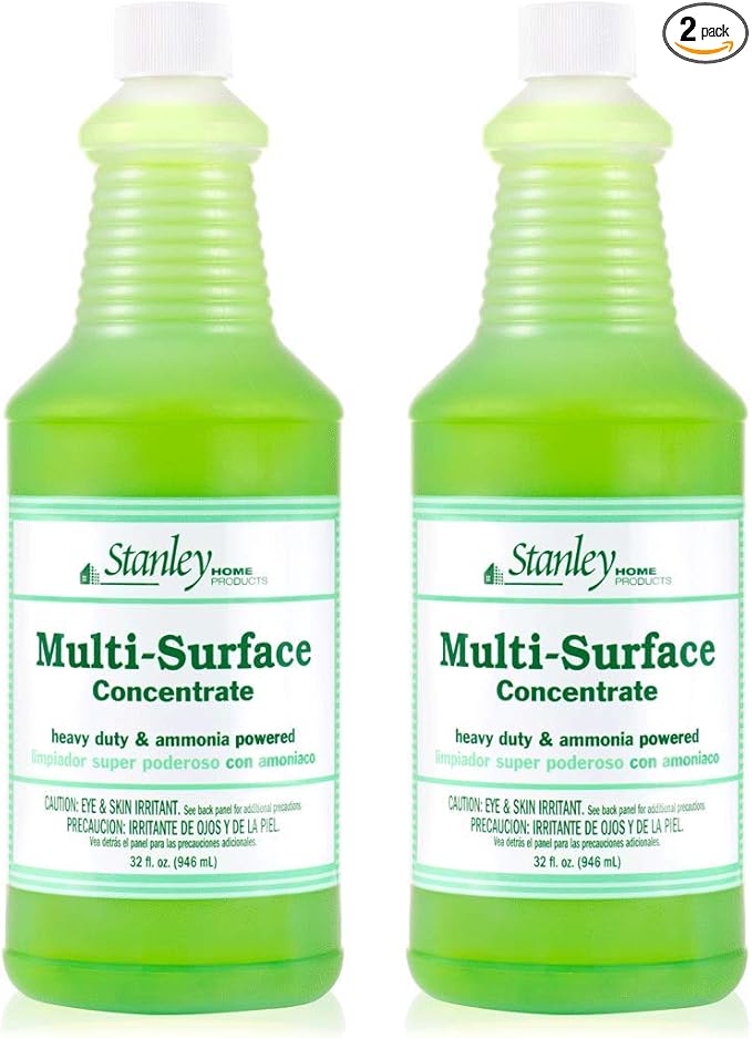 Stanley Home Products Try-It Premium Multi-Surface Cleaner Concentrate - Professional All-Purpose Floor, Countertop & Tile Cleaner For Cleaning Vinyl, Ceramic and Grout (2 Pack)