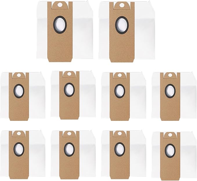 10 Pack Replacement Dust Bags for ionvac SmartClean V4 Robovac Self Emptying and lydsto G2 Robot Vacuum Bag Accessories