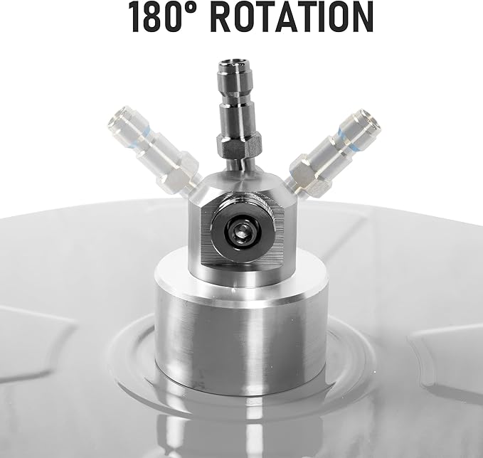 19" Pressure Washer Surface Cleaner with 4 Wheels, Stainless Steel Power Washer Surface Cleaner for Driveways Sidewalks Patios, 1/4" Quick Connector, 2 Extension Wand, 4000 PSI