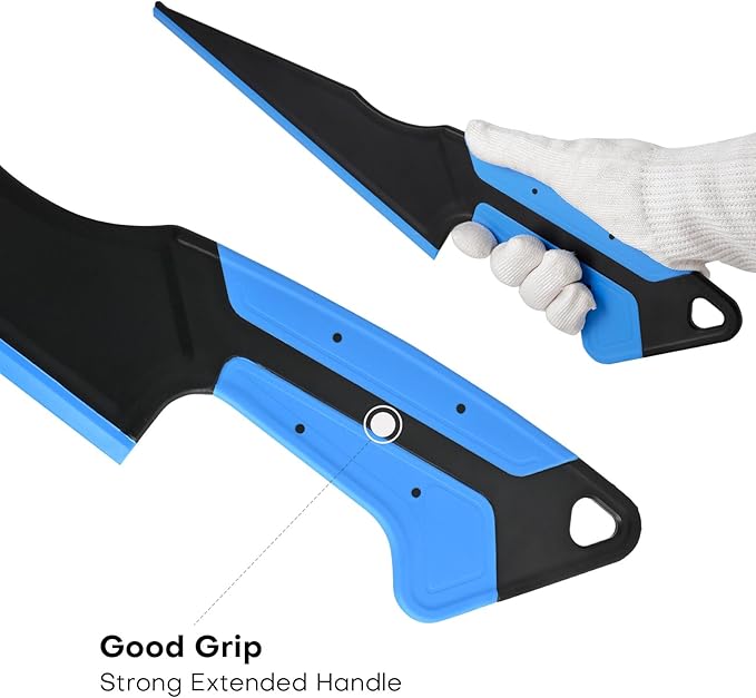 NEWISHTOOL 2 PCS Window Tint Squeegee Magnetic Rubber Scraper Tool, All-Purpose Squeegee for Film Installing, Glass Cleaning Water Remove, Fixed Rubber Lip Water Blade Side Wiper Swiper Tint Tool