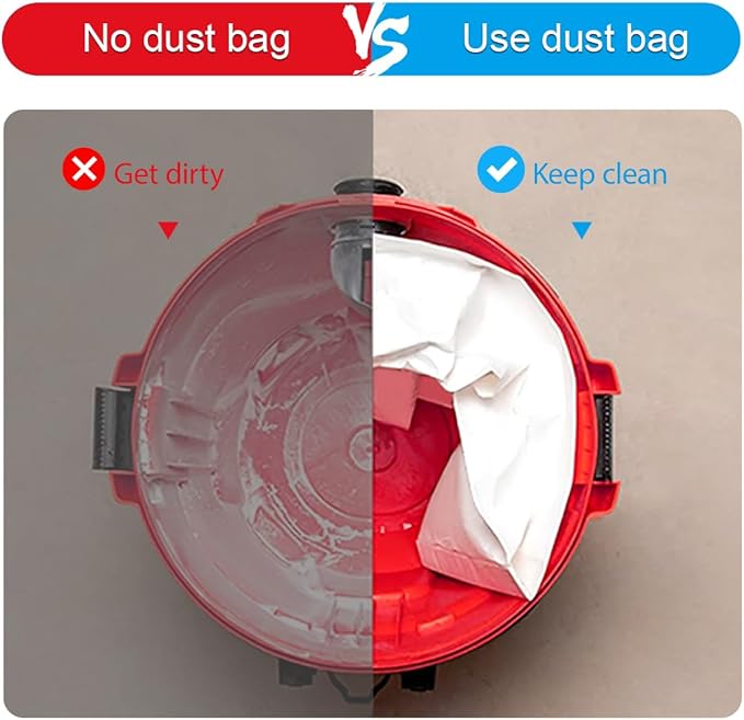 8 Pack CMXZVBE38749 Vacuum Dust Bags Replacement for CRAFTSMAN 16-20 Gallon Wet/Dry Shop Vac Bags: CMXEVBE17595, CMXEVBE17596, Part# 38749