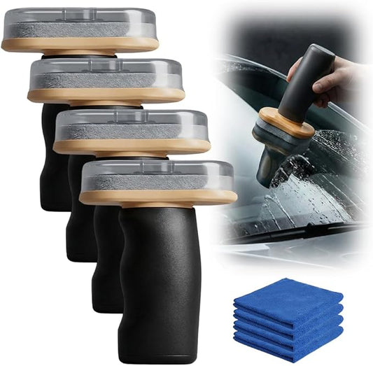 2025 Handheld Glass Oil-Film Remover, New Upgrade Emulsion Cleaner Glass Cleaning Board, Automotive Oil Film Cleaning Brush for Car Windows (4)