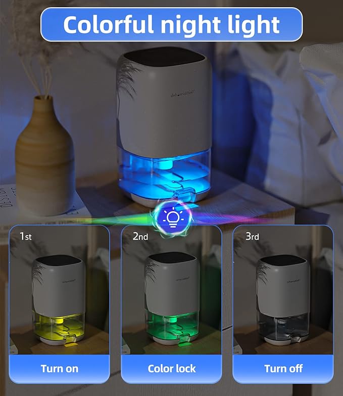 Dehumidifier, 35 OZ Small Dehumidifiers for Bedroom for Home, Quiet with Auto Shut Off, Dehumidifiers for Bedroom (280 sq. ft), Bathroom, RV, Closet, White