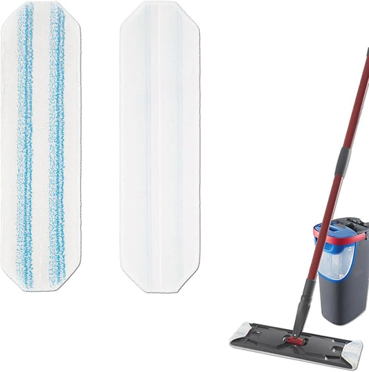 Flat Mop Replacement Pads Compatible with H2prO , H2pro Flat Mop Replacement Pads, Washable & Reusable Microfiber Mop Head/Refill ( Pack of 2)