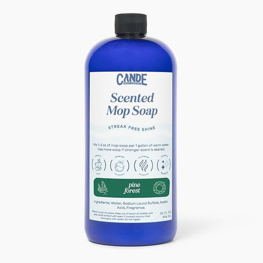 CANDE Mop Soap - Highly Scented Mop Soap, Luxury Floor Cleaner, Premium Fragranced Floor, Streak-Free Shine, 32 oz (Pine Forest)
