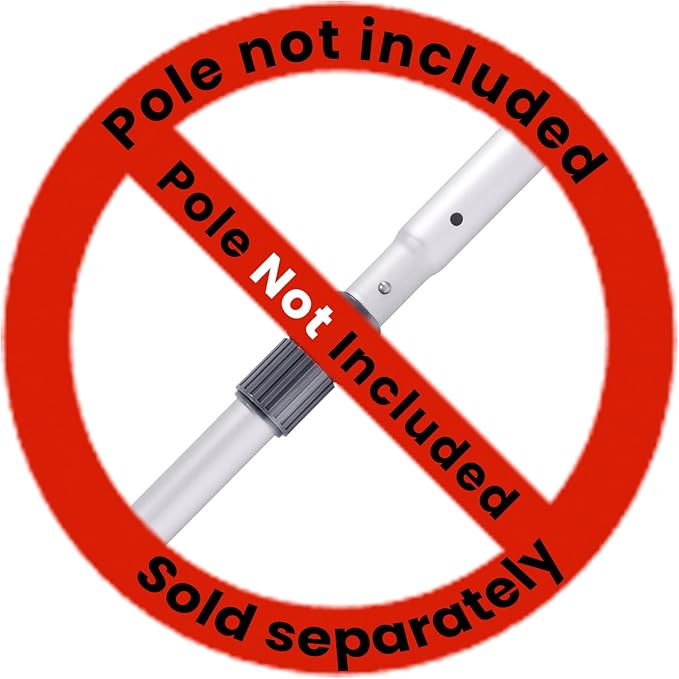 Sepetrel Deluxe Swimming Pool Cleaning Kit Including 2 Brush Heads, 2 Pool Skimmer Nets(NO Pole)