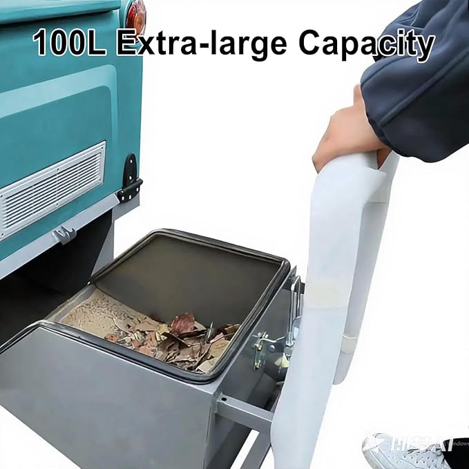 Ride on Floor Sweeper Machine 50.4" Clean Width 800W Brushless Motor Lithium Battery Powered 92600Sqft/h Efficiency, for Garages Warehouses Roads Schools Hospitals Malls,Blue