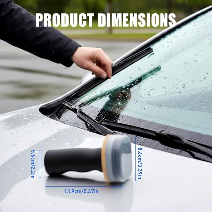2026 New Handheld Glass Oil-Film Remover, Car Glass Oil Film Cleaner for Improved Visibility, Automotive Oil Film Cleaning Brush, Universal Glass Cleaning Wipe Board (3PCS)