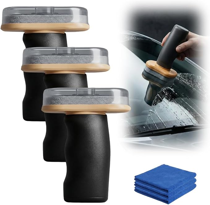 2025 Handheld Glass Oil-Film Remover, New Upgrade Emulsion Cleaner Glass Cleaning Board, Automotive Oil Film Cleaning Brush for Car Windows (3)