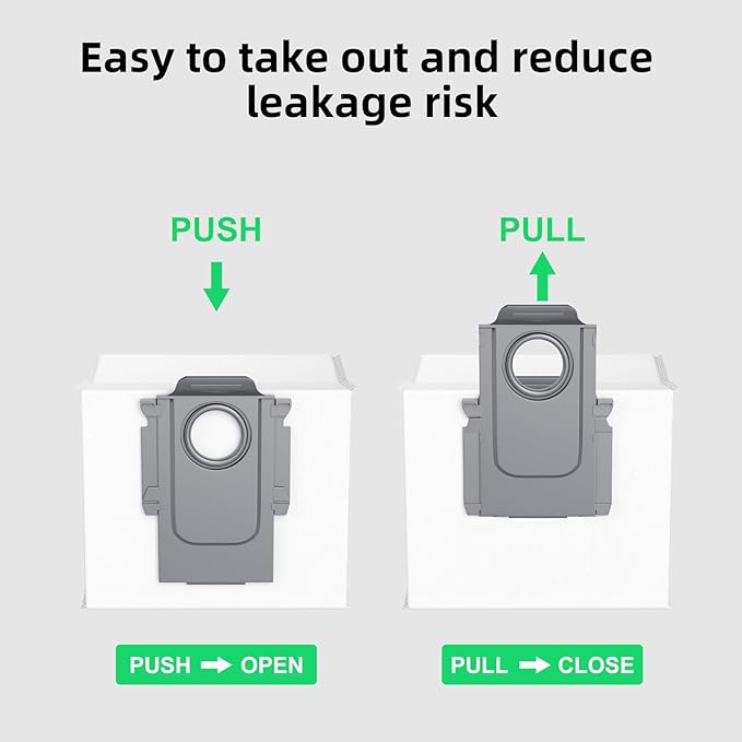 8 Pack Dust Bags Compatible with Roborock Q Revo, Qrevo Pro, Qrevo S, Qrevo MaxV, Qrevo Plus, Qrevo Master, S8 Max Ultra, S8 MaxV Ultra Vacuum Cleaner, 3.0L Large Capacity Disposable Bags