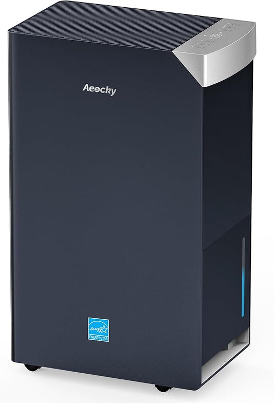 4500 Sq.Ft Energy Star 2025 Dehumidifier,AEOCKY Max 74 Pint/D Smart Compressor Dehumidifier with Drain Hose, Intelligent Humidistat,for Basement,Bedroom,Home,Bathroom (Blue)
