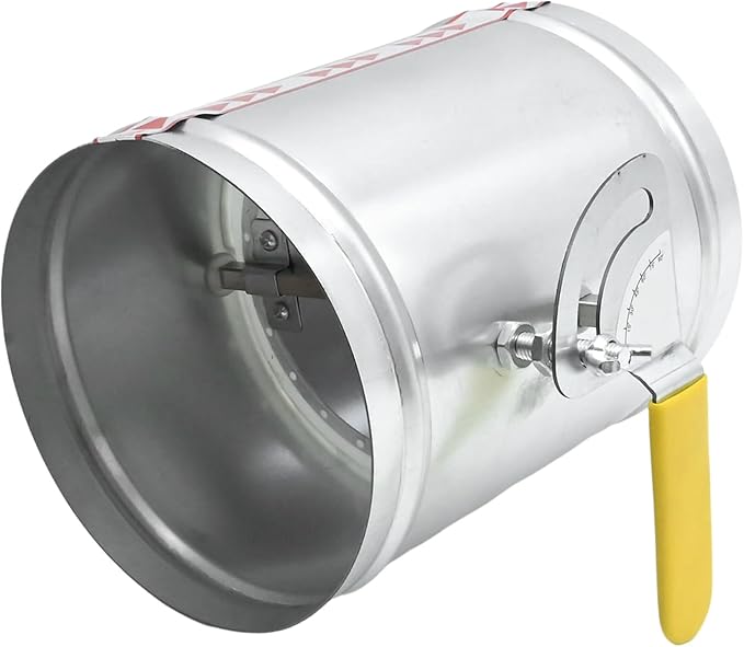 HVAC Duct Manual Volume Damper 6Inch Air Flow Regulator Airflow Ducting Backdraft Damper for Air Ventilation System (6 Inch)