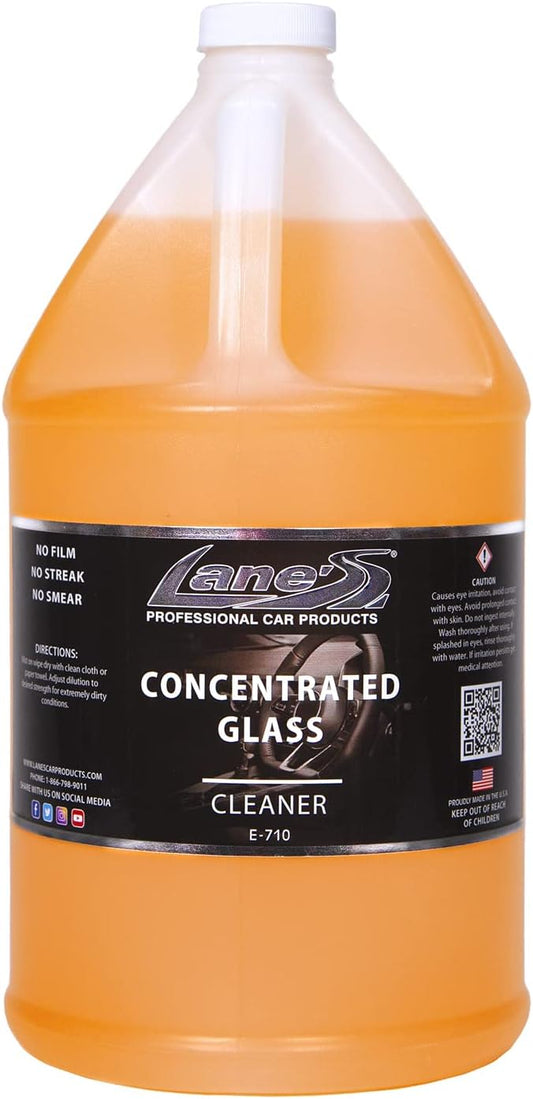 LANE'S Concentrated Auto Glass Cleaner | Tint-Safe Car Windshield, Window Cleaner | Removes Automotive Smoke Film, Fingerprints, & Smudges | Streak-Free, Safe for All Glasses | 128oz