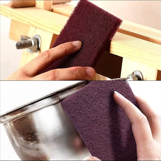 6"x9" Automotive Scuff Pad 8 Pack (7447) - 8 Maroon(Fine), Wet/Dry Reusable Scuffing Pad for Paint Prep, Sanding - Auto Body, Woodworking & Handicrafts