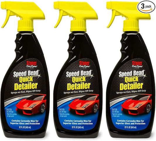 Stoner Car Care 92354-3PK Speed Bead Quick Detailer Spray – Fast Detail Spray for Dust, Smudges and Light Contaminants – Enhances Gloss and Slickness With Carnauba Wax – 22 fl oz (Pack of 3)