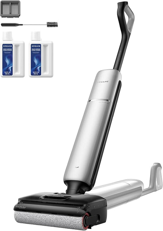 DREAME Aero Pro Cordless Vacuum Mop, Ultra-Slim with Hot Self-Cleaning/Self-Drying, 0 Hair Tangle, 60min Extended Runtime, Wet Dry Vacuum Pick-up & Mop at The Same Time