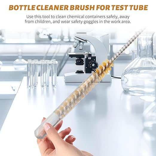 7-Pieces Brass Wire Bottle Brush Brass Pipe Cleaner, 12 Inch Long Wire Brushes for Cleaning Metal, Tubes, Bottle, Auto Parts (6mm/8mm/10mm/12mm/15mm/18mm/20mm)