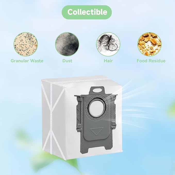 20 Pack Vacuum Bags for Roborock Q7 M5+, Q10 S5+, Q10 X5+, Q8 Max+, Q7 Max+, Q5 Max+, Q5 DuoRoller+, S7 Max Ultra, S7 MaxV Ultra, Q5+, S8+, S8 Pro Ultra – Large Capacity Disposable Dust Bags