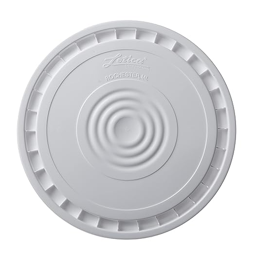 Hudson Exchange 7 Gallon (2 Pack) Large Bucket Pail Container with Easy Peel Lid, Food Grade BPA Free HDPE, White