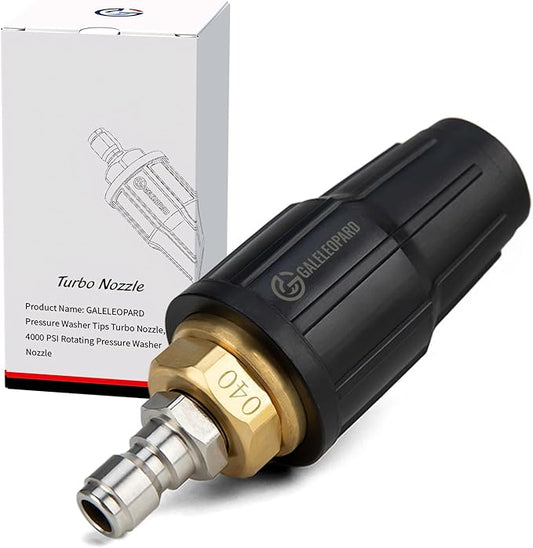 Turbo Nozzle Pressure Washer, 4000 PSI Pressure Washer Tips Rotating Turbo Nozzle, 1/4" Quick Connect Pressure Washer Replacement for Cleaning Concrete, Brick Surface (4.0 GPM)