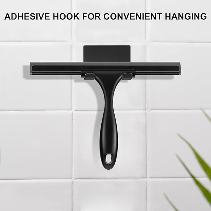 SetSail Squeegee for Shower Glass Door Stainless Steel Shower Squeegee for Glass Doors All-Purpose Window Squeegee for Tile Shower Walls, Sink, Mirror, Bathroom, Car Window Cleaning 10 Inches