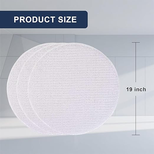 3PK 19inch Commercial Grade Synthetic Carpet Bonnet, Quality Chemical Low-Profile Floor Scrubber Pads, Carpet Scrubber Brush Buffing Pad Mounts to Any Traditional Pad Driver