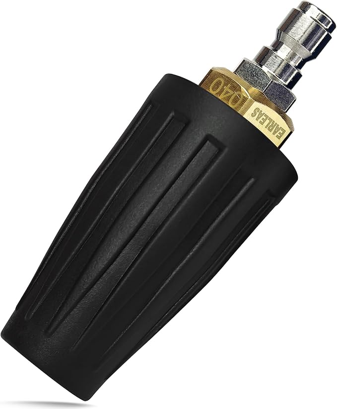 Turbo Pressure Washer Nozzle 4500 PSI, 1/4 Inch Quick Connect, 360° Rotating Jet, Universal Heavy Duty Power Washer Tip for Deep Cleaning & Tough Grime | 4.0 GPM, 4.0 Orifice