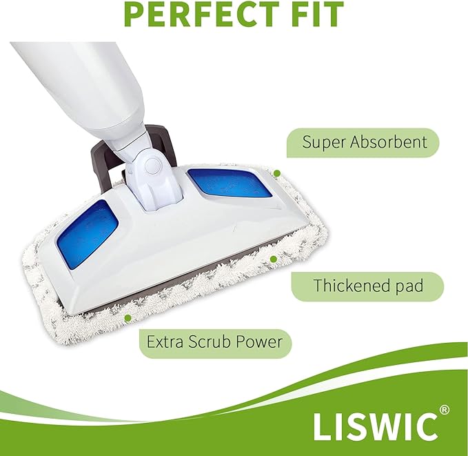 4 Pack 1940 for Bissell Steam Mop Pads for Bissell PowerFresh Steam Mop 1806 1544 2075A 2685A 1940W 19404 Series, Model 19402 19404 19408 1940a 1940q 1940t B0006 B0017, Microfiber Washable, Reusable