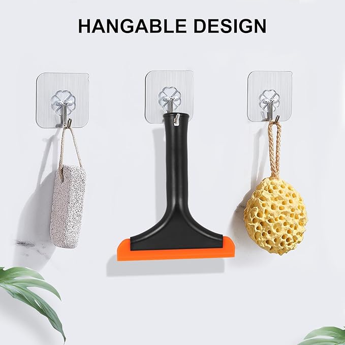 SetSail Shower Squeegee for Glass Doors, Small Squeegee for Shower Glass Door Mini Silicone Squeegee for Window Cleaner Tool Bathroom Squeegees for Car Window Cleaning 2 Pack