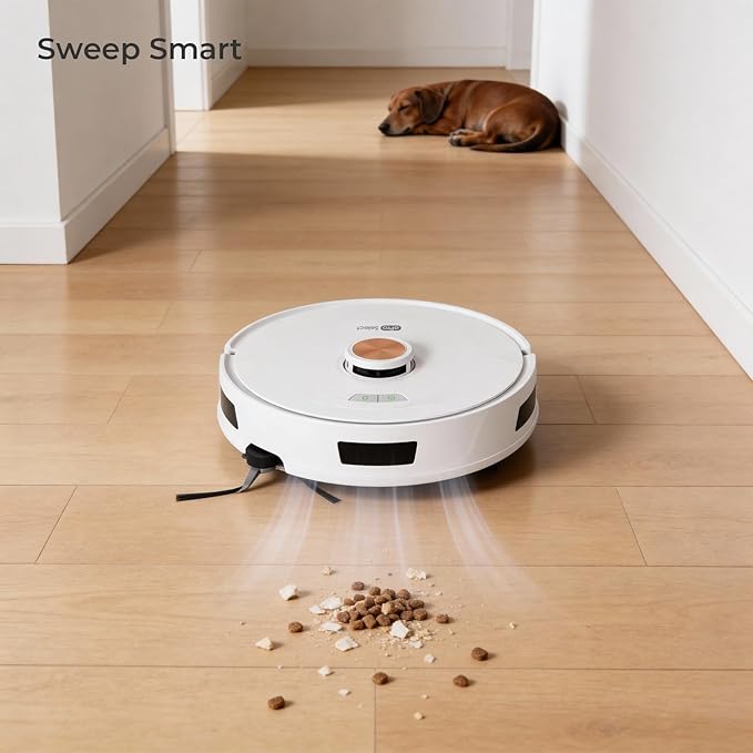Apical Life Robot Vacuum and Mop Combo, 4000Pa Robotic Vacuum with Smart Obstacle Avoidance, 150 Min Runtime, APP/Alexa, Multi-Floor Mapping, Self-Charging for Pet Hair