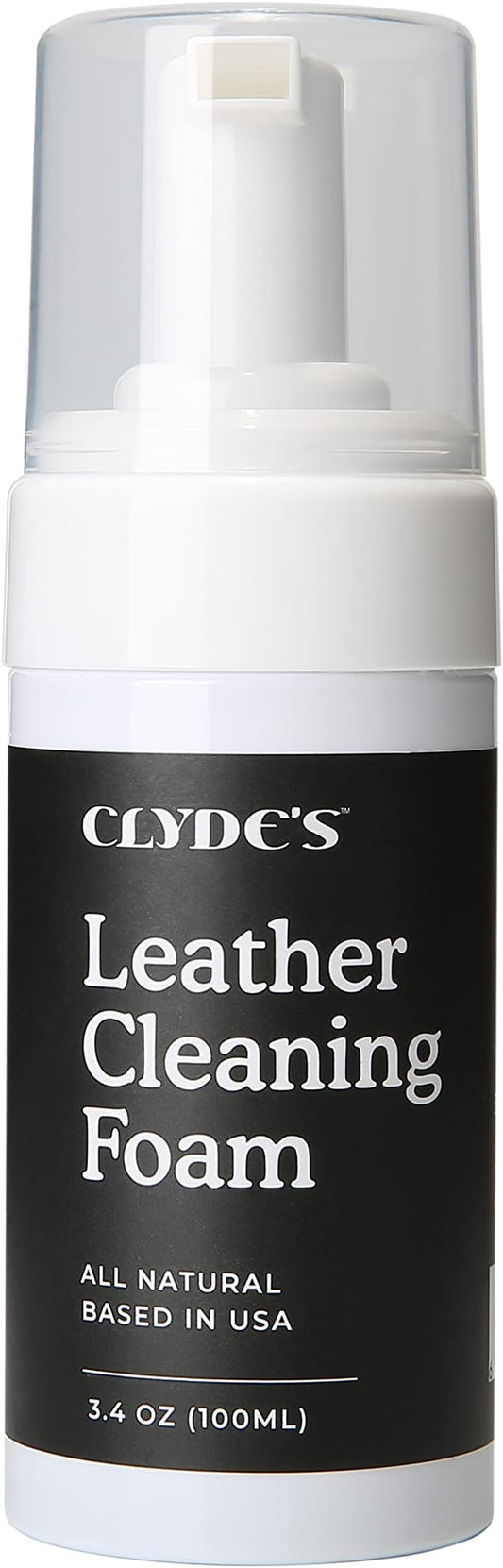 Clyde's™ Leather Cleaning Foam | Quick Foaming Leather Cleaner for Furniture, Auto Interior, Tack, Shoes and Accessories | Stain and Dirt Removal | Does Not Require Dilution, Ready to Use